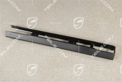 Seat rail cover, Satin black, Front, L