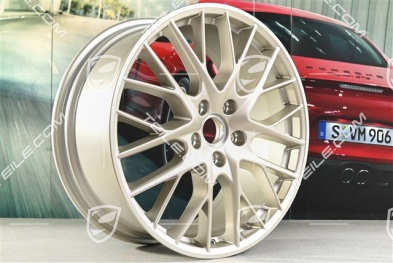 21-inch wheel rim Panamera Sport Design, 9,5J x 21 ET71, white gold metallic silky shine