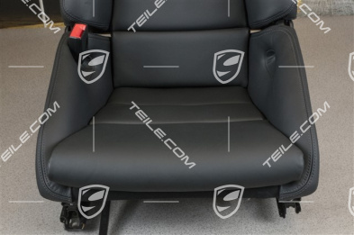 Sportschalensitz, klappbar, Leder, Schwarz, L