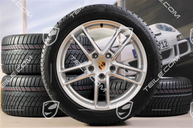19" Panamera TURBO II koła zimowe, komplet, felgi 9J x 19 ET 60 + 10J x 19 ET61 + NOWE opony Continental, 255/45 R19+285/40 R19, bez RDK