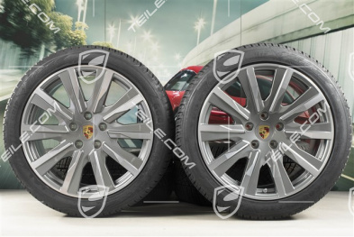 20-inch Taycan Tequipment Design winter wheel set, rims 9J x 20 ET54 + 11J x 20 ET60 + NEW Goodyear winter tyres 245/45 R20 + 285/40 R20