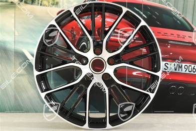 21" Felga Panamera Exclusive Design Sport, 9,5J x 21 ET71, czarny wysoki połysk