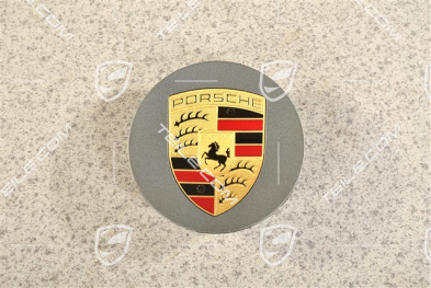 Hub cap, concave, crest coloured, Vesuvgrau