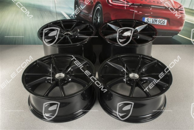 20-inch Carrera S (IV) wheel rim set, rims 8,5 J x 20 ET49 + 11,5 J x 20 ET76 in black (high gloss)