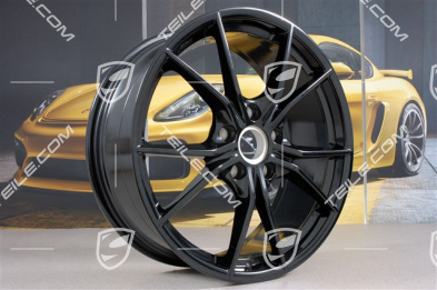20-inch wheel rim set Carrera S IV, 8J x 20 ET57 + 10J x 20 ET45, black highgloss