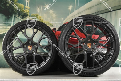 20"+21" RS Spyder Design winter wheel set, wheel rims 8,5J x 20 ET50 + 11J x 21 ET82 + NEW Michelin winter tyres 245/35 R20 + 305/30 R21, with TPMS, Anthracite Grey