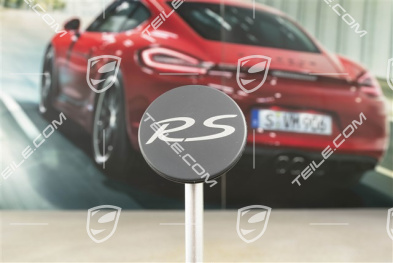 Radzierdeckel, Schriftzug RS