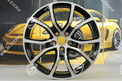 21-inch wheel rim set Cayenne Exclusive Design, 11J x 21 ET58 + 9,5J x 21 ET46, black high gloss