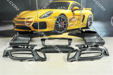 Aero Kit Cup Stoßstange vorne + Aero Kit CUP Frontspoiler + Heckspoiler mit Flügel, ohne Scheinwerferreinigungsanlage Löcher,  mit ParkAssistant (PDC)