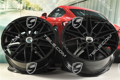 21" Felgensatz Cayenne RS Spyder Design, 11J x 21 ET58 + 9,5J x 21 ET46, schwarz hochglanz