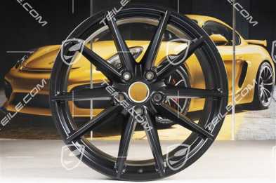 20+21-inch wheel rim set Carrera S, rims: front 8,5J x 20 ET53 + rear 11,5J x 21 ET67, black satin matt
