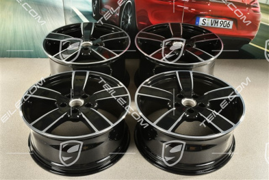 20" Felgensatz Cayenne Sport Classic Komfort, 9J x 20 ET50 + 10,5J x 20 ET64, schwarz hochglanz