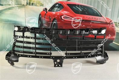 Front bumper Grille centre / middle with ACC, Black matte