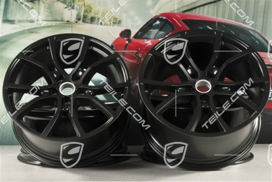 21" Komplet felg Cayenne Exclusive Design, 11J x 21 ET49 + 9,5J x 21 ET46, do Cayenne Coupé, czarny satynowy półmat