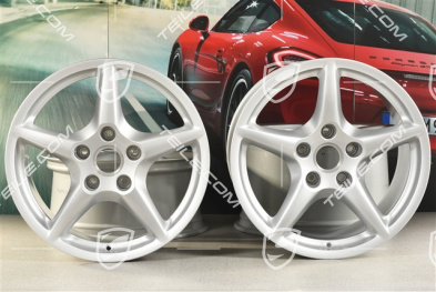 18-inch Carrera III wheel set, 8J x 18 ET57 + 11J x 18 ET51, C4 / C4S
