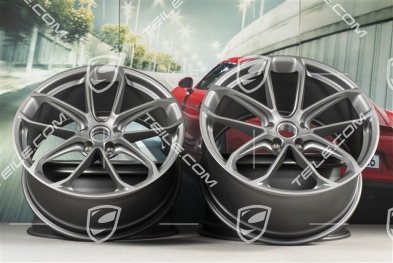22" Felgensatz GT, 10J x 22 ET48 + 11,5J x 22 ET52, Platinum-Seidenmatt