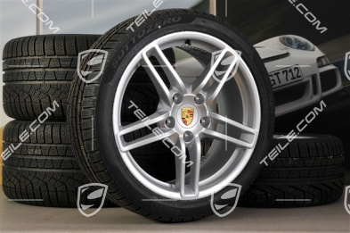 19" winter wheel set Carrera, wheels 8,5J x 19 ET54 + 11J x 19 ET48 + Pirelli winter tyres 235/40 R19 + 295/35 R19, without TPM.