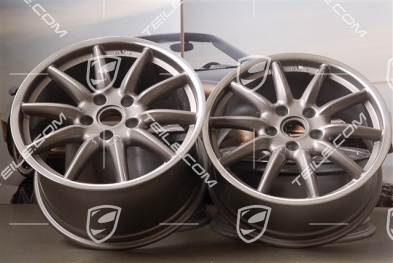 19-inch Carrera Sport wheel set, 8,5J x 19 ET55 + 11,5J x 19 ET67, GT Silver