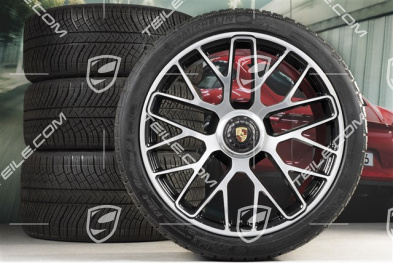 20" Turbo S central locking winter wheel set for Turbo S / GTS, wheels 8,5J x 20 ET51 + 11J x 20 ET59 + NEW Michelin Pilot Alpin PA4 N1 winter wheels 245/35 R20+295/30 R20, TPMS