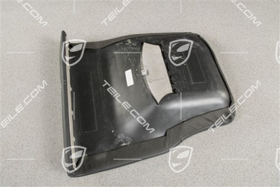 Back seat lower / cushion, Cabrio, Leatherette, Black, R