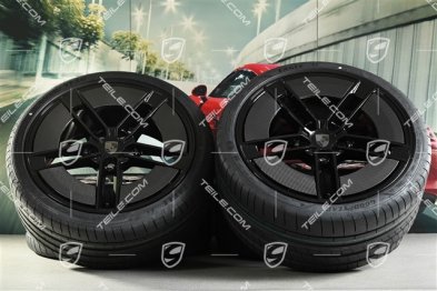 21" Exclusive Design Sommerräder Satz, Felgen 9,5J x 21 ET60 + 11,5J x 21 ET66 + NEUE Goodyear Eagle F1 Asymmetric 3 Sommerreifen 265/35 R21 + 305/30 R21, mit Carbon Aeroblades