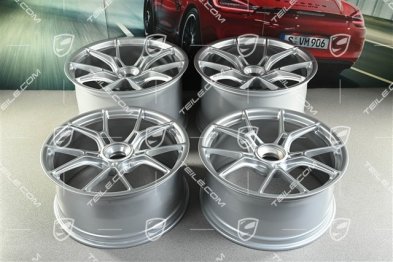 20"+21" GT3 Felgen Satz, 9,5J x 20 ET46 + 12J x 21 ET45, Brilliantsilber