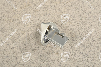 Seat tilting handle / control button, Galvano silver, L