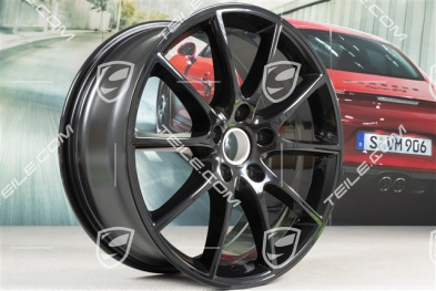 20-inch Cayenne Design wheel rim set, 10,5J x 20 ET64 + 9J x 20 ET50, black high gloss