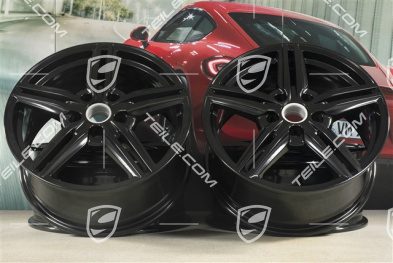 19-inch Cayenne Design II wheel set, 4x wheel 8,5J x 19 ET59, black high gloss