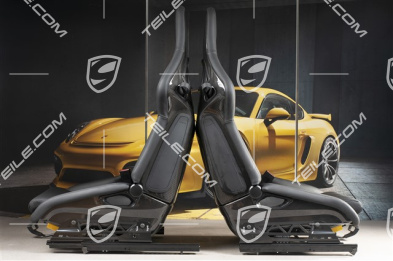 Sportschalensitze, klappbar, Leder Schwarz, L+R