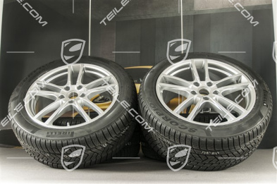 20" koła zimowe Cayenne COUPE Sport, komplet, felgi 9J x 20 ET50 + 10,5J x 20 ET55 + opony zimowe Pirelli 275/45 R20 + 305/40 R20, z czujnikami ciśnienia