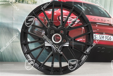 21" Komplet felg Cayenne RS Spyder, 11J x 21 ET58 + 9,5J x 21 ET46, czarny satynowy półmat