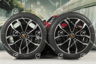 20" Turbo Aero Design Winterräder Satz, Felgen 9J x 20 ET54 + 11J x 20 ET60, Goodyear Winterreifen 245/45 R20 + 285/40 R20, DOT/Bj. 2023
