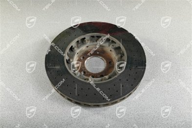 Brake disc, PCCB, 19", yellow caliper, right-hand drive, damaged
