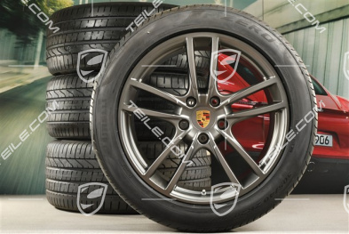 20-inch Cayenne Coupé Sport summer wheel set, rims 9J x 20 ET50 + 10,5J x 20 ET55 + NEW Pirelli P Zero summer tyres 275/45 R20 + 305/40 R20, with TPMS