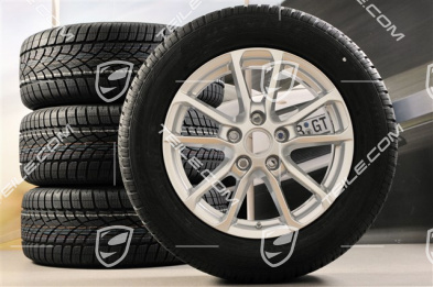 18-inch winter wheels set "Cayenne" facelift 2014->, alloy rims 8J x 18 ET53 + Dunlop winter tyres 255/55 R18, with TPM