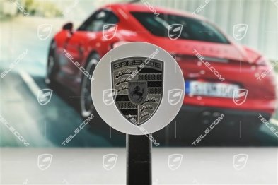 Hub cap, concave, emblem Turbonite / Rhodium, brilliant chrome