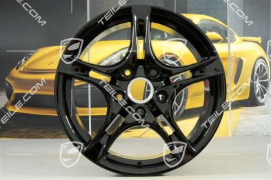 18-inch Cayman S II wheel (Facelift), 8J x 18 ET57, black high gloss