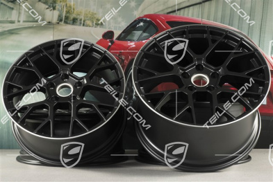 20+21" Komplet felg RS Spyder, felgi: przednie 8,5J x 20 ET53 + tylne 11,5J x 21 ET67, czarny satynowy półmat
