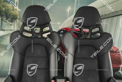 Fotele kubełkowe GT3RS / GT2RS, Carbon, skóra+Alcantara, czarne, zestaw, L+R
