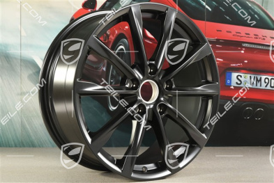 19-inch wheel rim Boxster S, 8J x 19 ET57, black satin matt