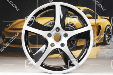 20-inch Cayenne SportTechno wheel set, 9J x 20 ET 60, silver + black high gloss