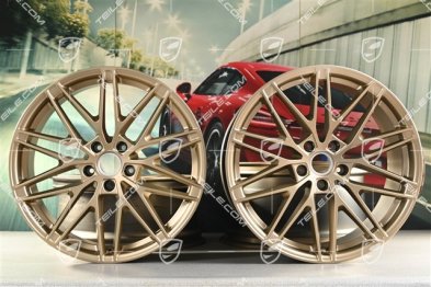 22" komplet felg Macan RS Spyder Design, 9J x 22 ET29 + 11J x 22 ET47, złoty - neodyme
