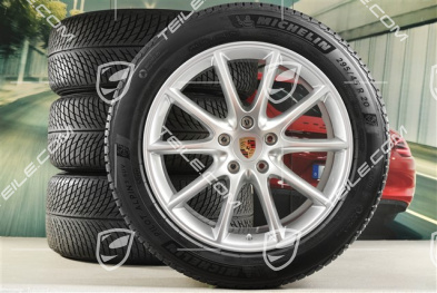 20" koła zimowe Cayenne Design, komplet, felgi 9J x 20 ET50 + 10,5J x 20 ET55 + opony zimowe Michelin 255/55 R20 + 295/45 R20, z czujnikami ciśnienia