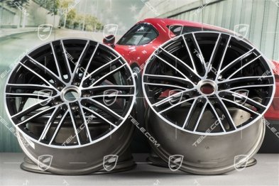 20" Felgensatz Turbo IV, 8,5J x 20 ET49 + 11,5J x 20 ET56, schwarz hochglanz