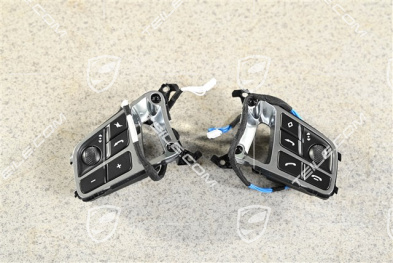 Switch for vehicles with multifunction steering wheel, Galvano silver,Set