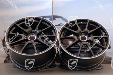 19" Boxster Spyder Felgensatz, Sondermodell Black Edition, schwarz, 10J x 19 ET42 + 8,5J x 19 ET55