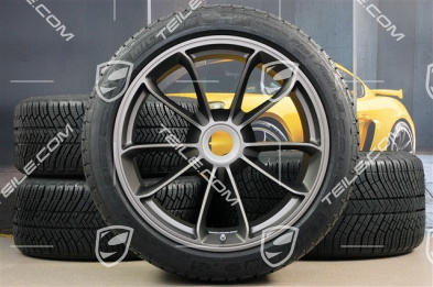 GT3RS / GT2RS 20" / Winterräder Satz, Felgen 9J x 20 ET55 + 12J x 20 ET47 + Michelin Winterreifen 245/35 R20 + 315/35 R20, mit RDK Sensoren