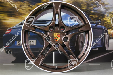 18" Komplet felg Cayman S II (Facelift), Macadamia metalic, 8 J x 18 ET 57 + 9 J x 18 ET 43