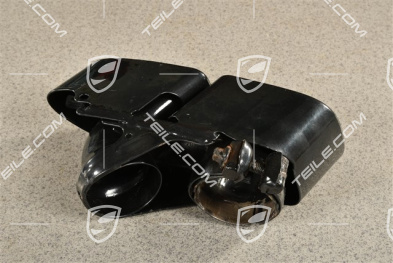 Tail pipe, black, Turbo S, L (painted)
